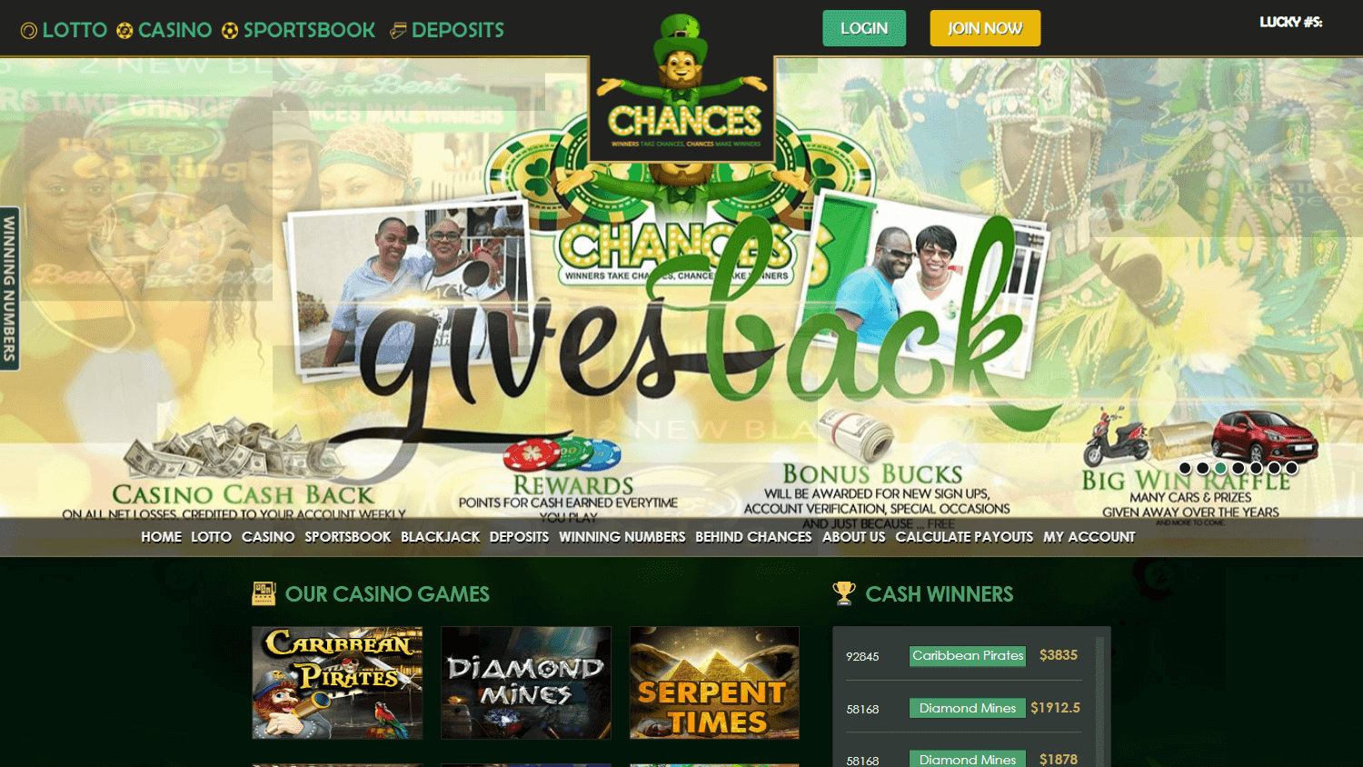 Chances Casino Desktop screenshot